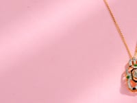 Tisha Polki And Diamond Pendant