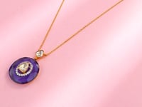Priti Polki And Diamond Pendant
