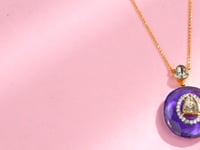 Priti Polki And Diamond Pendant