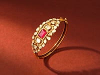 Basanti Polki And Diamond Bangle