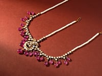 Banashri Polki And Diamond Maangtika