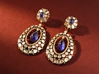 Devayani Polki And Diamond Long Earrings
