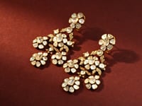 Veda Polki And Diamond Long Earrings