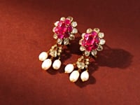 Nyla Polki And Diamond Long Earrings