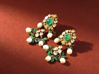 Rashi Polki And Diamond Long Earrings