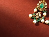 Rashi Polki And Diamond Long Earrings