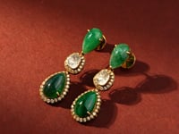 Vedika Polki And Diamond Long Earrings