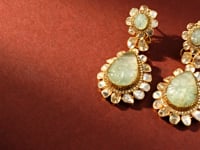 Luciana Polki And Diamond Long Earrings