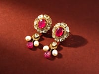 Jenna Polki And Diamond Long Earrings