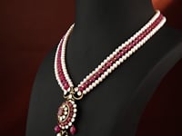 Evie Polki And Diamond Bead Pendant