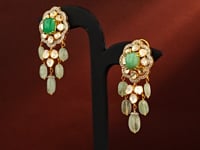 Riva Polki And Diamond Long Earrings