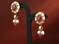 Jenna Polki And Diamond Long Earrings