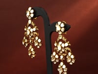 Veda Polki And Diamond Long Earrings
