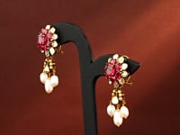 Nyla Polki And Diamond Long Earrings
