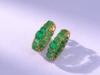 Vratika Emerald Hoops