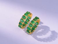 Vinita Emerald Hoops