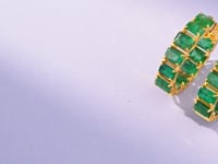 Vinita Emerald Hoops