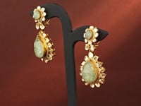 Luciana Polki And Diamond Long Earrings