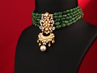 Ridhika Jadau Polki And Diamond Bead Choker