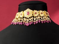 Lila Polki Choker