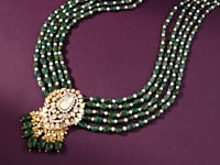 Keshika Polki And Diamond Bead Pendant