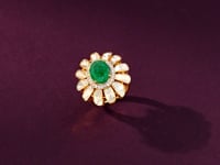 Aashi Polki And Diamond Ring