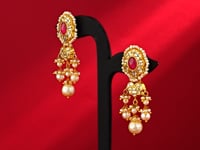 Simran Polki Long Earrings