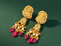 Ishaavi Polki Long Earrings
