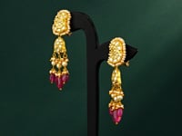 Ishaavi Polki Long Earrings