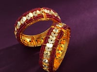 Audrey Polki And Diamond Bangle