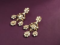 Veda Polki And Diamond Long Earrings