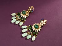 Riya Polki And Diamond Long Earrings