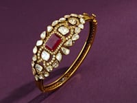 Basanti Polki And Diamond Bangle