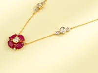 Riya Polki And Diamond Pendant