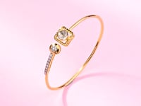 Akshaya Polki And Diamond Bangle