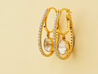 Meghna Polki And Diamond Hoops
