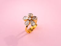 Eeshaa Polki And Diamond Ring