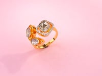 Anamika Polki And Diamond Ring