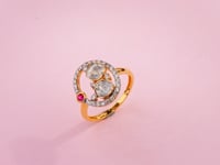 Amita Polki And Diamond Ring