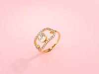 Adiya Polki And Diamond Ring