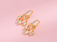 Aaliya Polki And Diamond Hoops