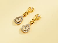 Muskaan Polki And Diamond Long Earrings