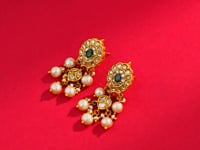 Indira Polki Long Earrings