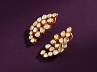 Sanya Polki And Diamond Long Earrings