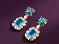 Ditya Polki And Diamond Long Earrings