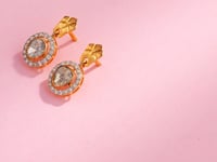 Ekisha Polki And Diamond Long Earrings