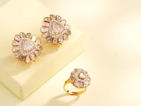 Khushi Polki And Diamond Ring