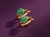 Maia Emerald Hoops