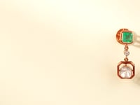 Abira Polki And Diamond Long Earrings
