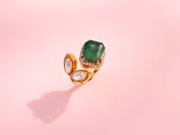 Kavitha Polki And Diamond Ring